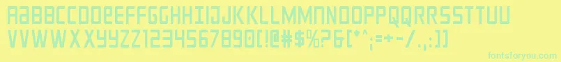 crixuscond Font – Green Fonts on Yellow Background