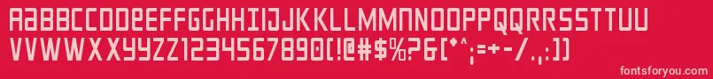 crixuscond Font – Pink Fonts on Red Background
