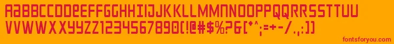 crixuscond Font – Red Fonts on Orange Background