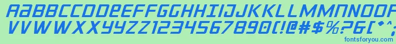 フォントcrixusexpital – 青い文字は緑の背景です。