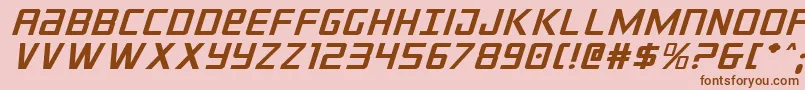 crixusexpital-Schriftart – Braune Schriften auf rosa Hintergrund