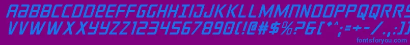 crixusital Font – Blue Fonts on Purple Background