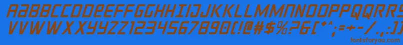 crixusital Font – Brown Fonts on Blue Background