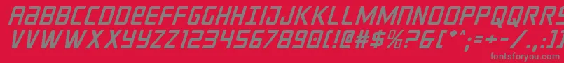 crixusital Font – Gray Fonts on Red Background