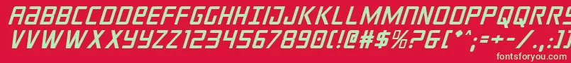 crixusital Font – Green Fonts on Red Background