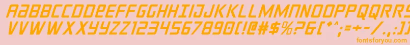 Police crixusital – polices orange sur fond rose