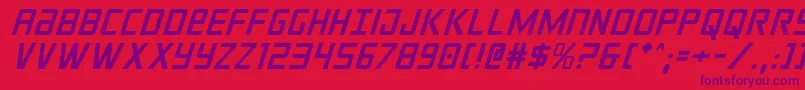crixusital Font – Purple Fonts on Red Background