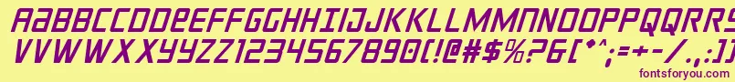 crixusital Font – Purple Fonts on Yellow Background