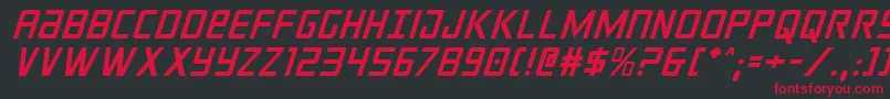 crixusital Font – Red Fonts on Black Background