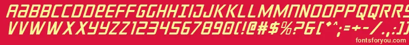 crixusital Font – Yellow Fonts on Red Background