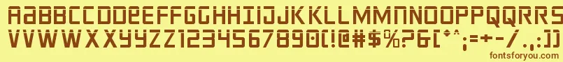 crixuslaser Font – Brown Fonts on Yellow Background