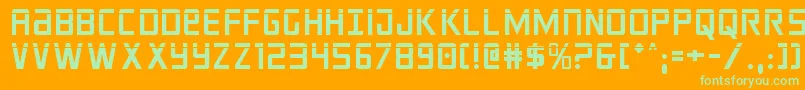 crixuslaser Font – Green Fonts on Orange Background