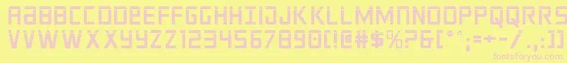 crixuslaser Font – Pink Fonts on Yellow Background