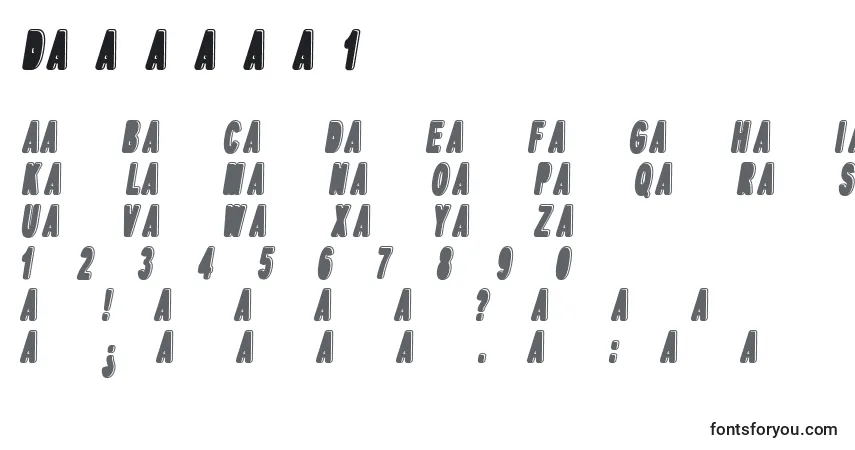A fonte Dpopper1 – alfabeto, números, caracteres especiais