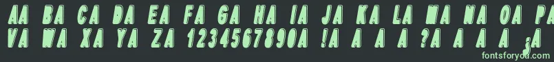 フォントDpopper1 – 黒い背景に緑の文字