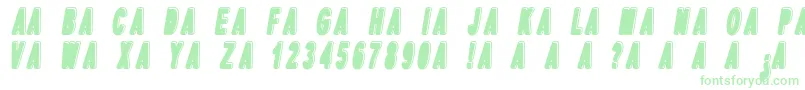 Dpopper1 Font – Green Fonts on White Background