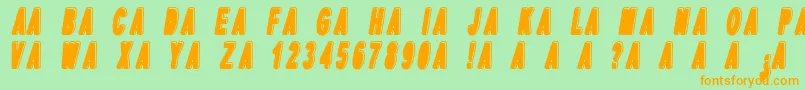 Dpopper1 Font – Orange Fonts on Green Background