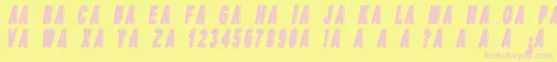 Dpopper1 Font – Pink Fonts on Yellow Background