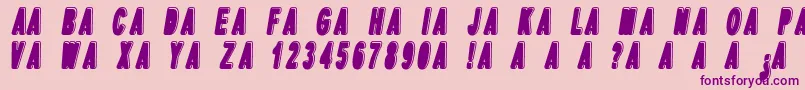 Dpopper1 Font – Purple Fonts on Pink Background