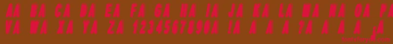 Dpopper1 Font – Red Fonts on Brown Background