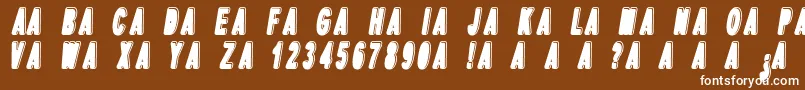 Шрифт Dpopper1 – белые шрифты на коричневом фоне