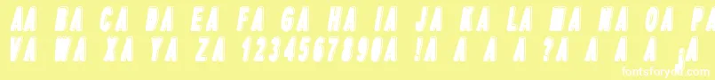 Dpopper1 Font – White Fonts on Yellow Background