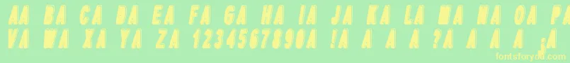 Dpopper1 Font – Yellow Fonts on Green Background