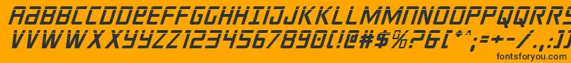 crixuslaserital Font – Black Fonts on Orange Background