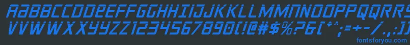 crixuslaserital Font – Blue Fonts on Black Background