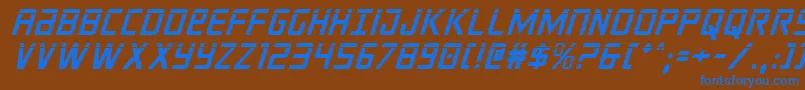 crixuslaserital Font – Blue Fonts on Brown Background