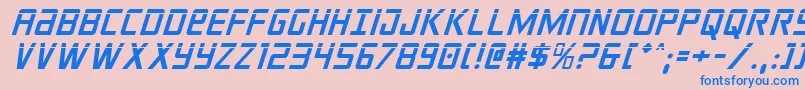 crixuslaserital Font – Blue Fonts on Pink Background