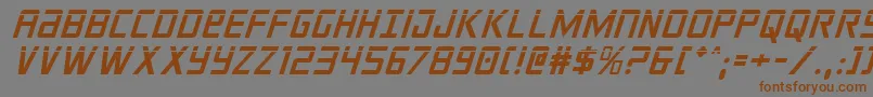 crixuslaserital Font – Brown Fonts on Gray Background