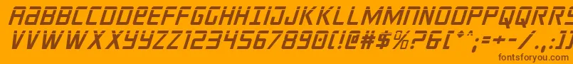 crixuslaserital Font – Brown Fonts on Orange Background