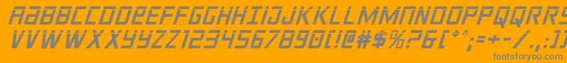 crixuslaserital Font – Gray Fonts on Orange Background