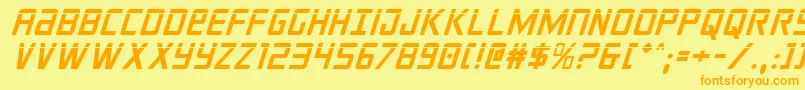 crixuslaserital Font – Orange Fonts on Yellow Background