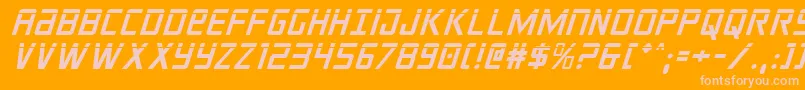 crixuslaserital Font – Pink Fonts on Orange Background