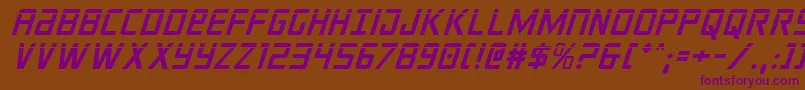 crixuslaserital Font – Purple Fonts on Brown Background
