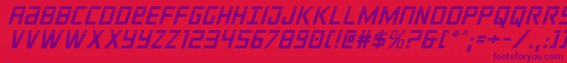 crixuslaserital Font – Purple Fonts on Red Background