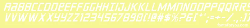 crixuslaserital-fontti – valkoiset fontit keltaisella taustalla