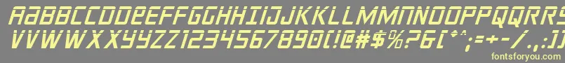 crixuslaserital Font – Yellow Fonts on Gray Background