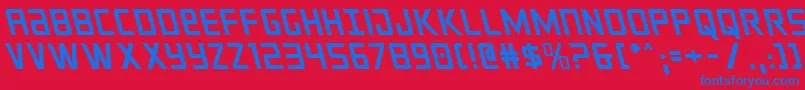 crixusleft Font – Blue Fonts on Red Background