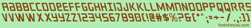 crixusleft Font – Brown Fonts on Green Background