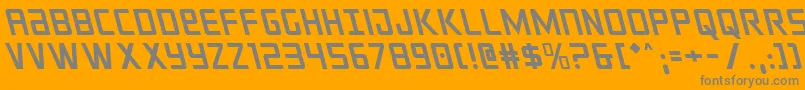 crixusleft-Schriftart – Graue Schriften auf orangefarbenem Hintergrund