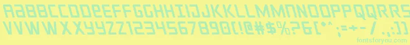 crixusleft Font – Green Fonts on Yellow Background
