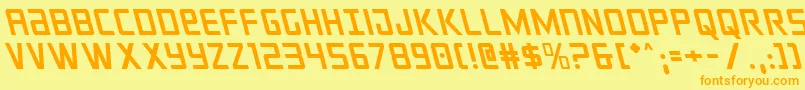 crixusleft Font – Orange Fonts on Yellow Background