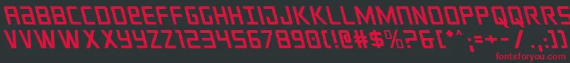 crixusleft Font – Red Fonts on Black Background