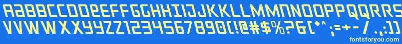 crixusleft Font – Yellow Fonts on Blue Background