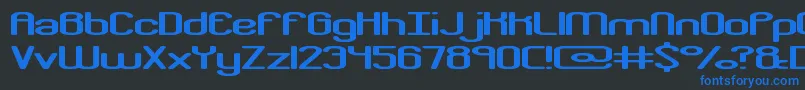 crkdownr Font – Blue Fonts on Black Background