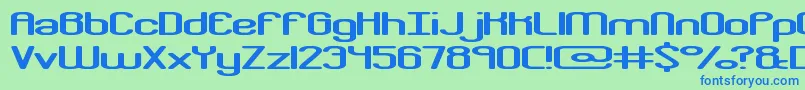 crkdownr Font – Blue Fonts on Green Background