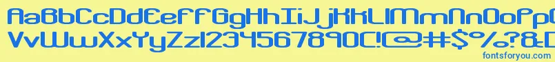 crkdownr Font – Blue Fonts on Yellow Background